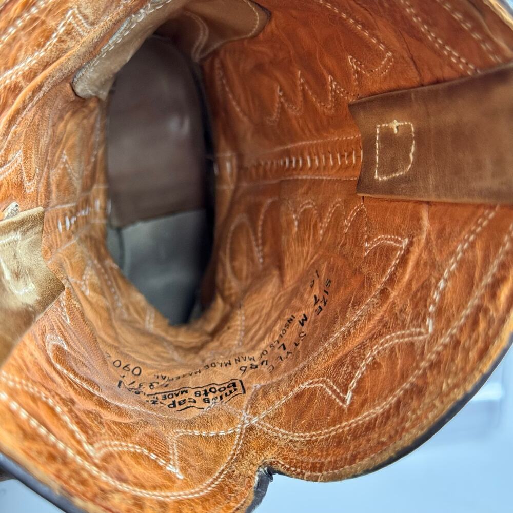 Miss Capezio Western Cowboy Boots Womens 7M Brown Suede Leather USA Vintage Boho - Picture 10 of 14